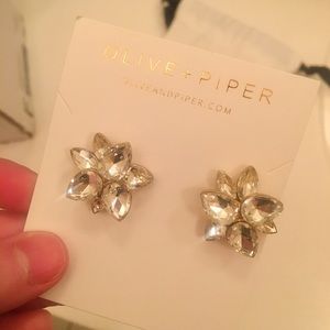 OLIVE + PIPER Crystal Earrings (NEW, UNWORN)